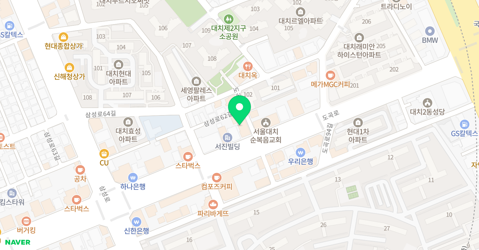 M&M 수학학원 위치
