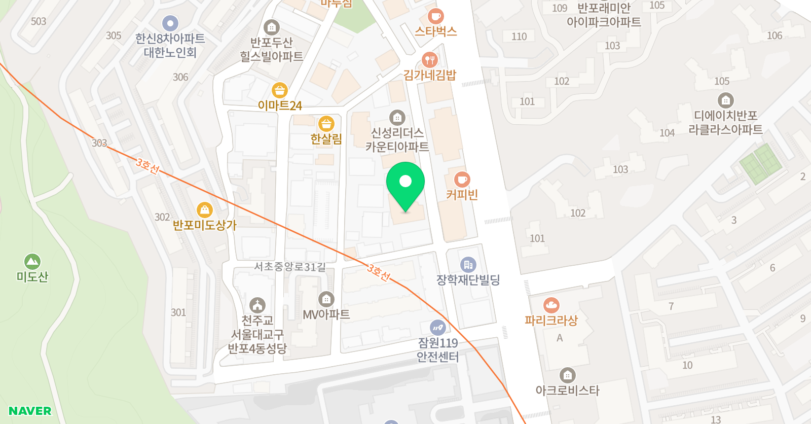 키즈스피치 예소스 서초반포본원 위치