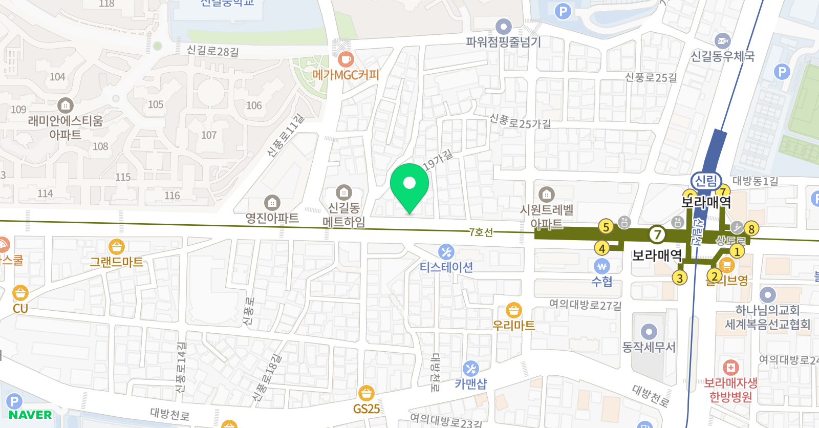 파인즈 학원 위치