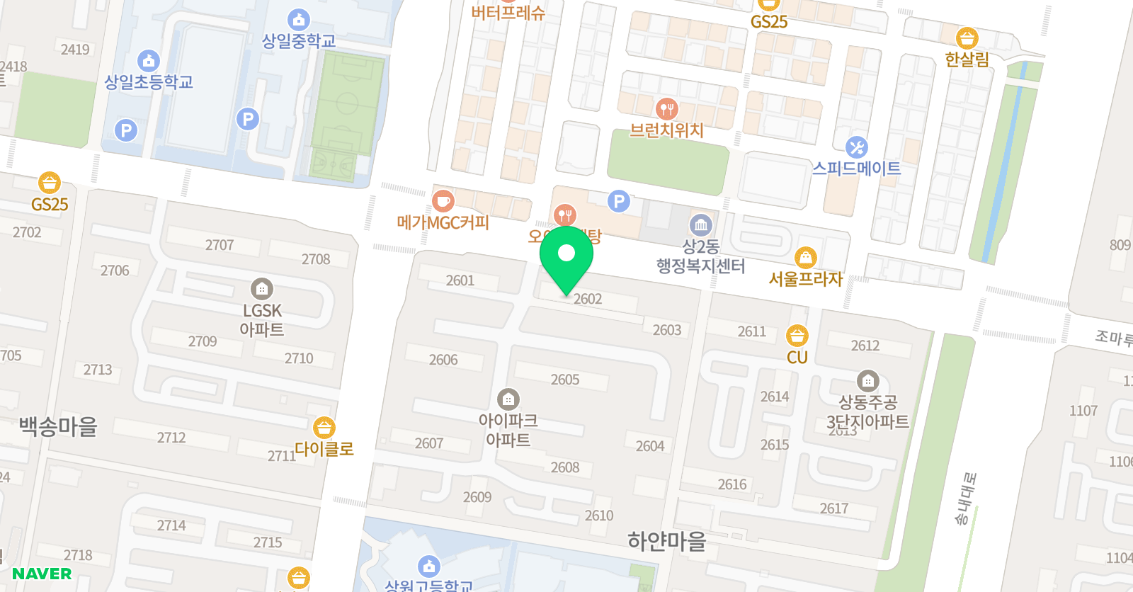 해피 뮤직 학원 위치