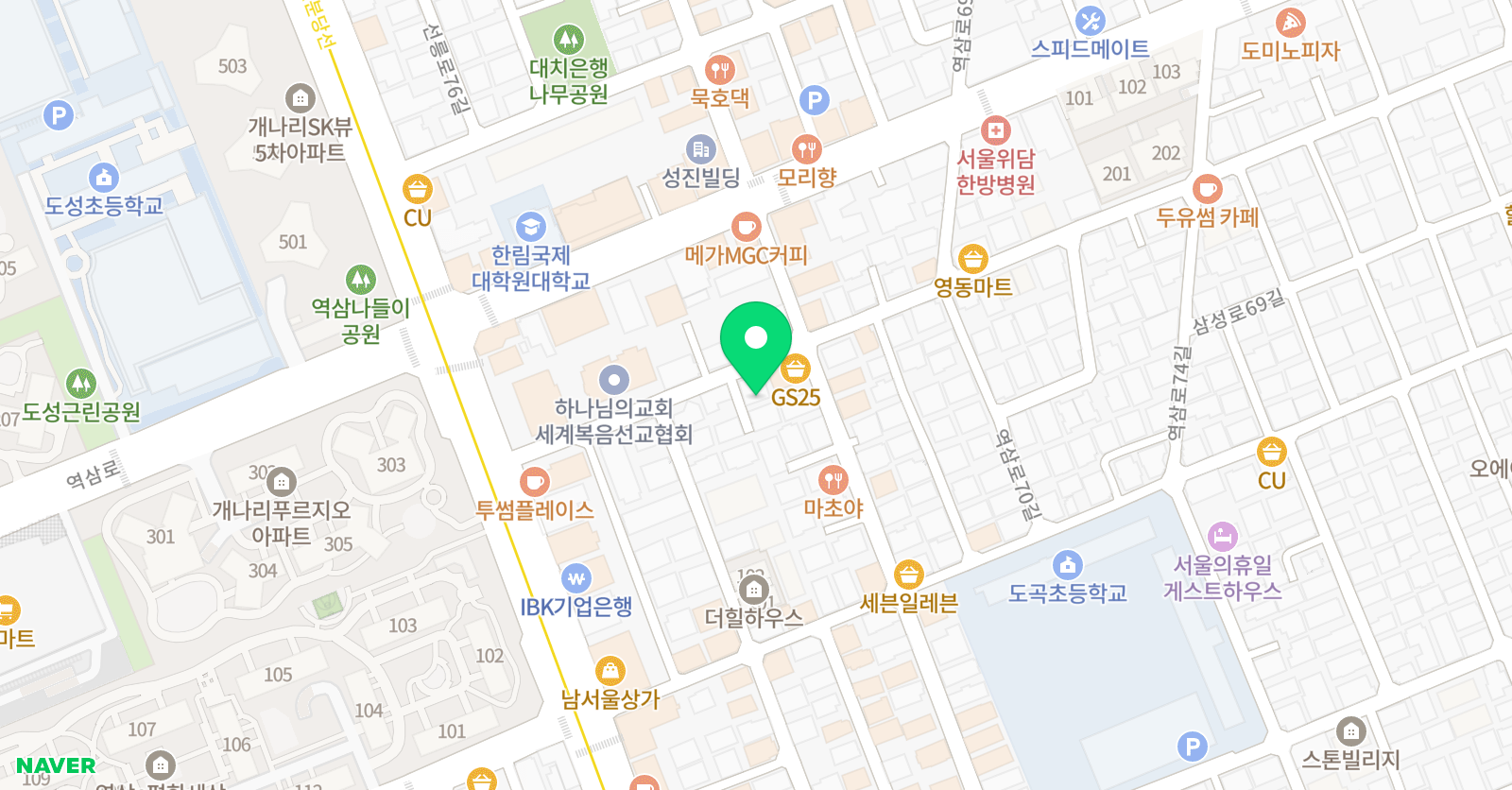 퓰리처 국어논술학원 대치점 위치