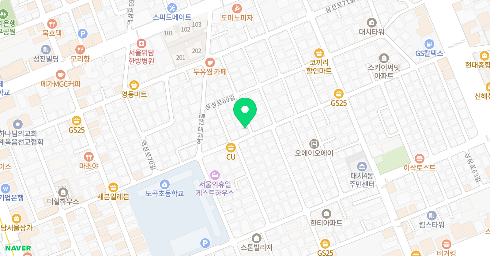 코어 부원정 학원 위치