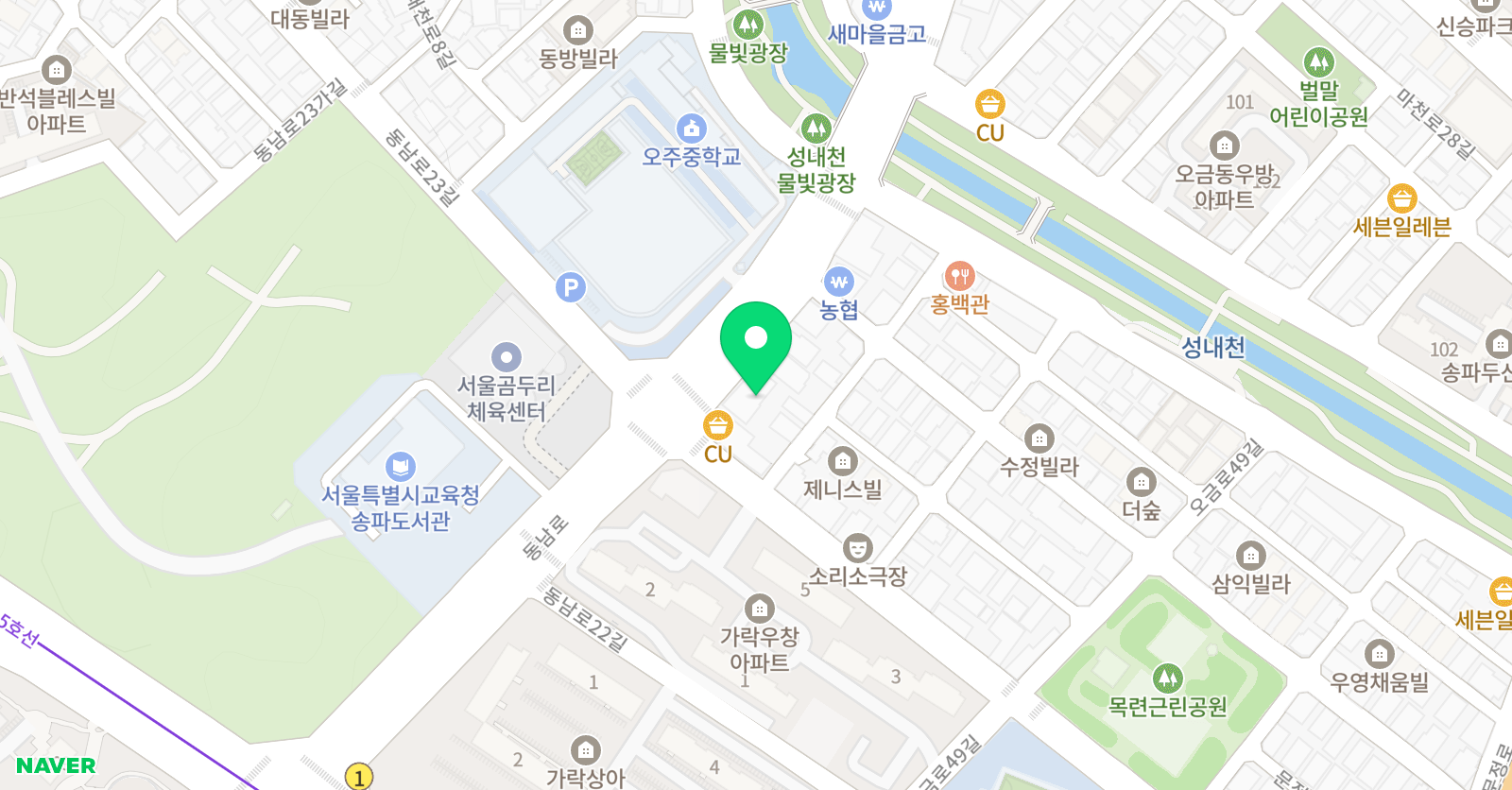 가온누리 보습학원 위치