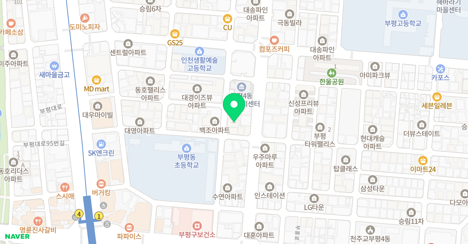 오쌤 주산수학 공부방 위치