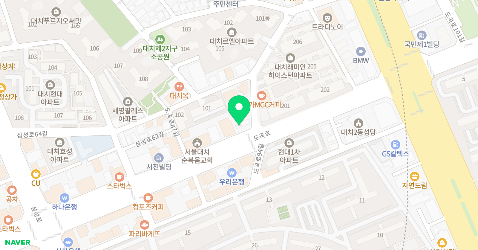 리드101 영어학원 대치점 위치