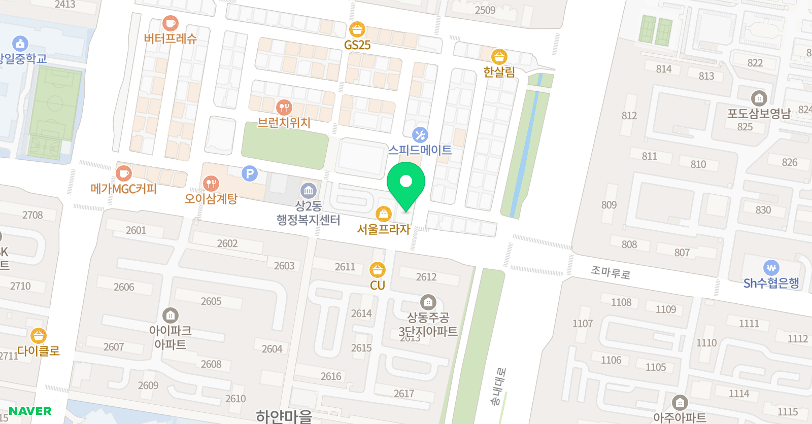참 태권도장 위치
