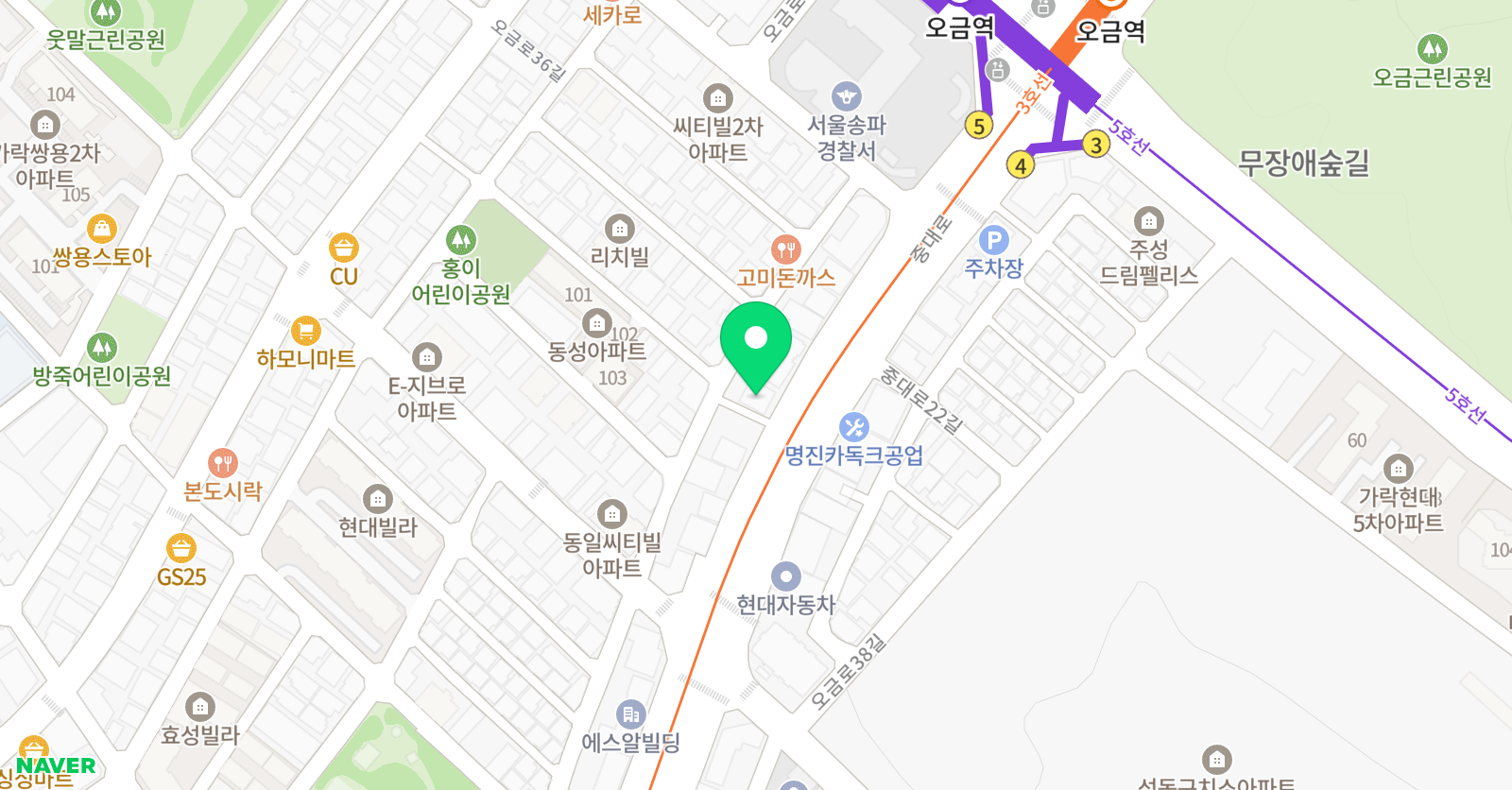 딩딩딩홈뮤직 송파지사 위치