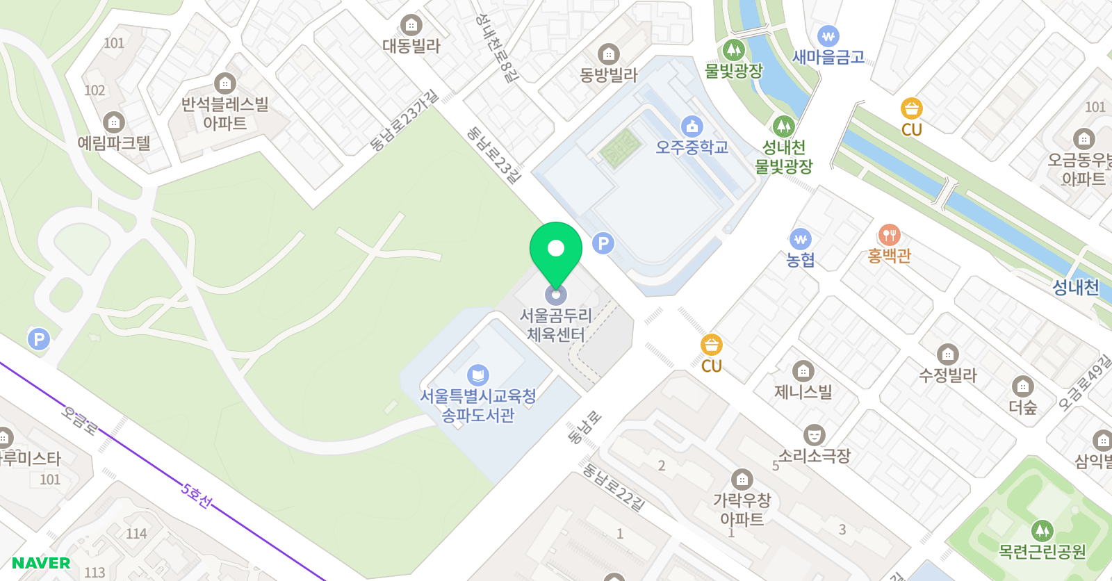 서울곰두리 체육센터 위치