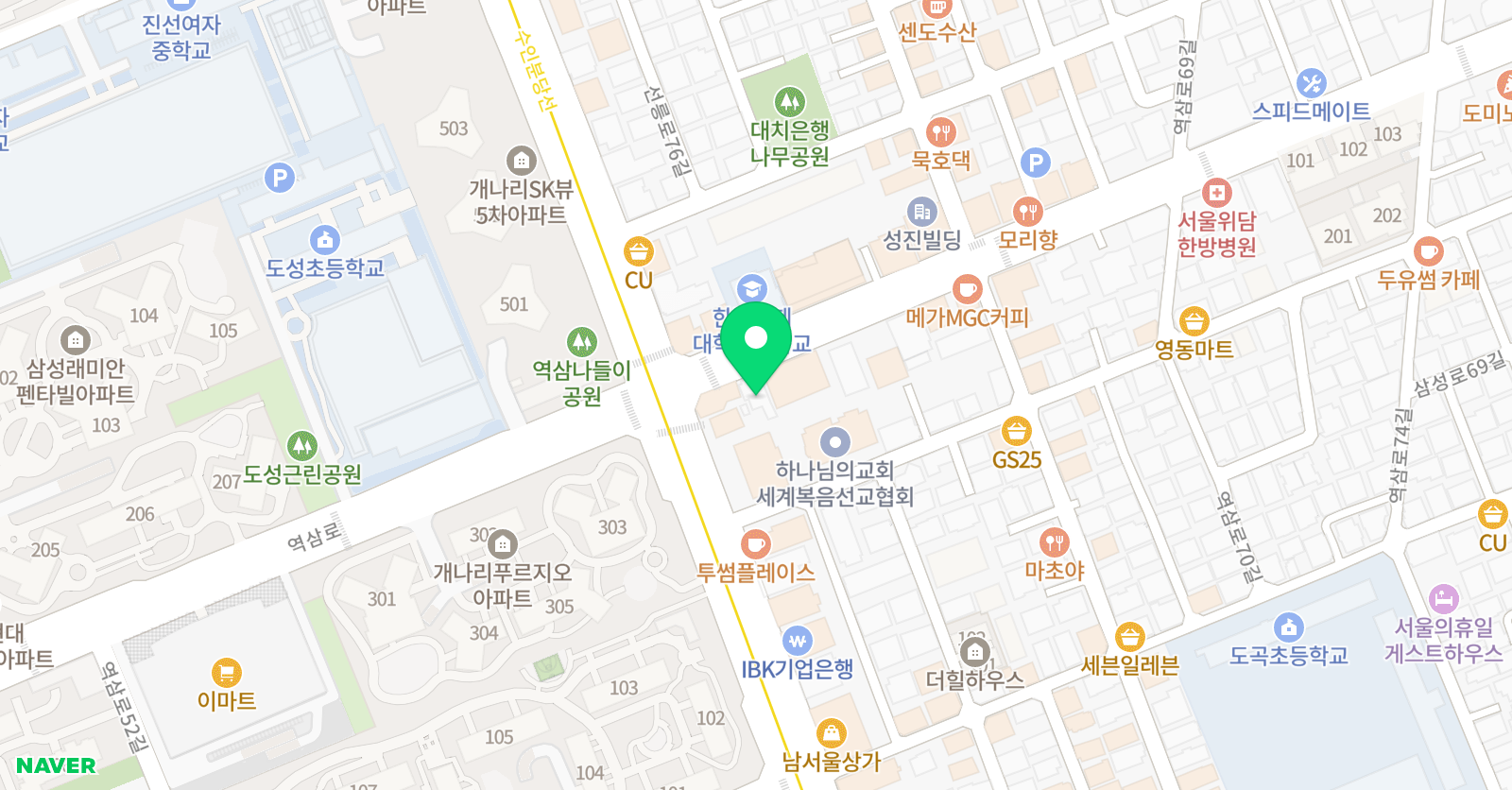 수학의힘 초격차1관학원 위치