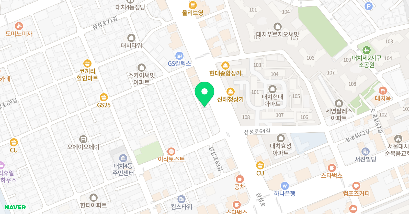 대치씨에스제이 영어학원 대치점 위치