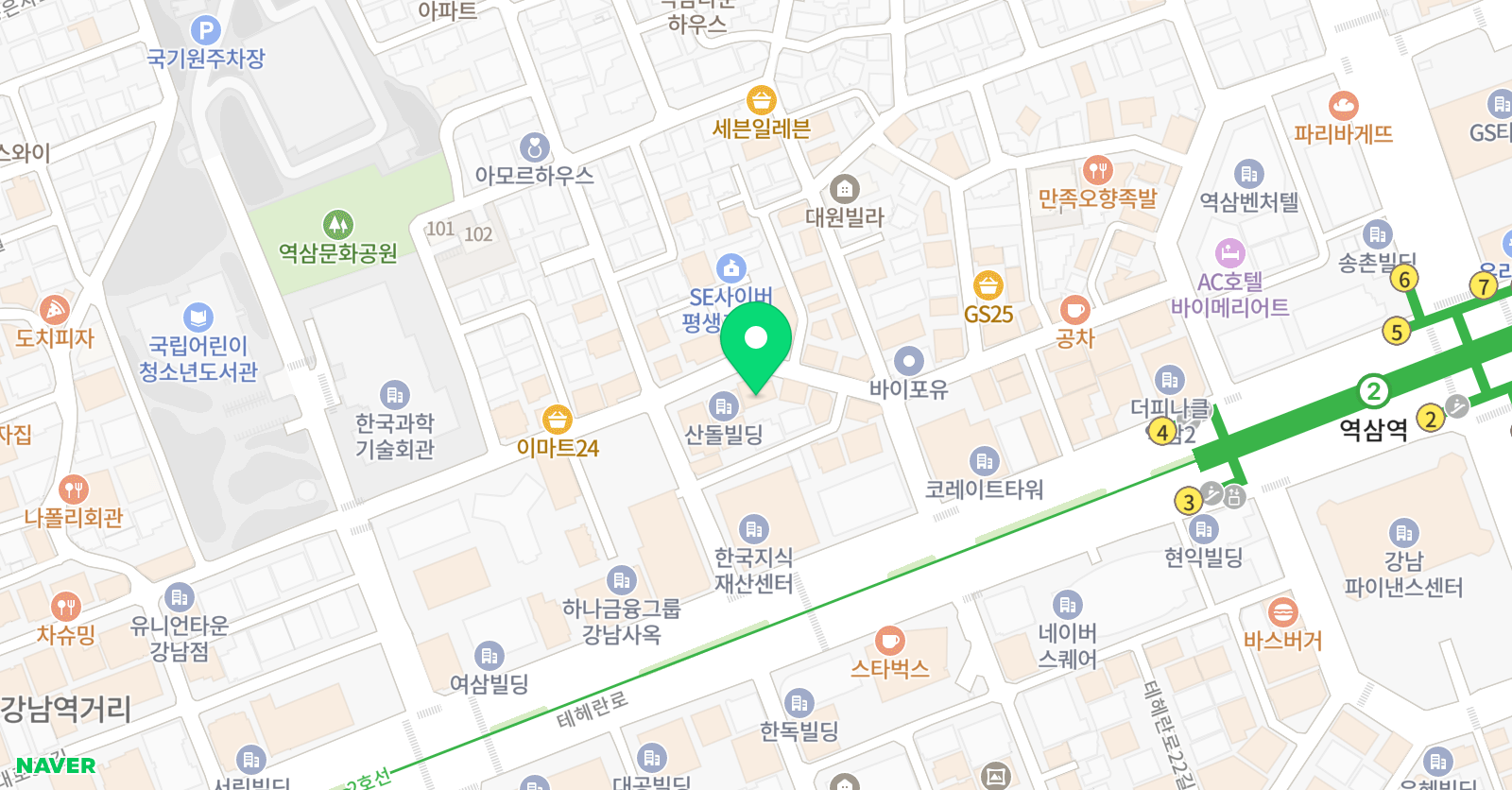 뮤닥터 강남점신관 위치