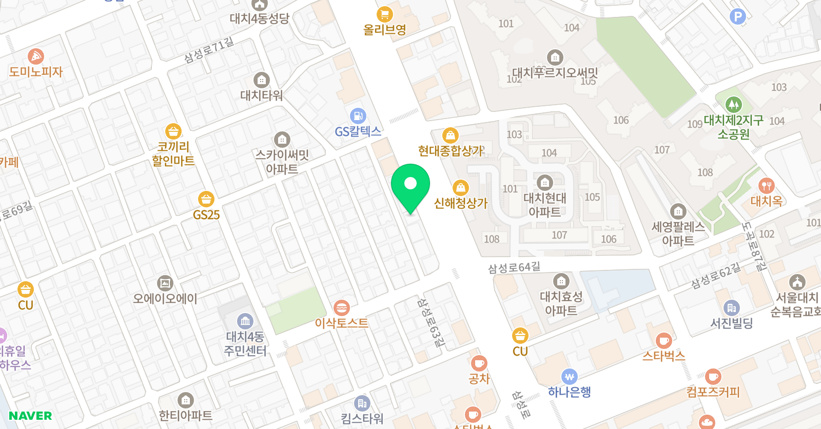 이안 어학원 대치브랜치 위치
