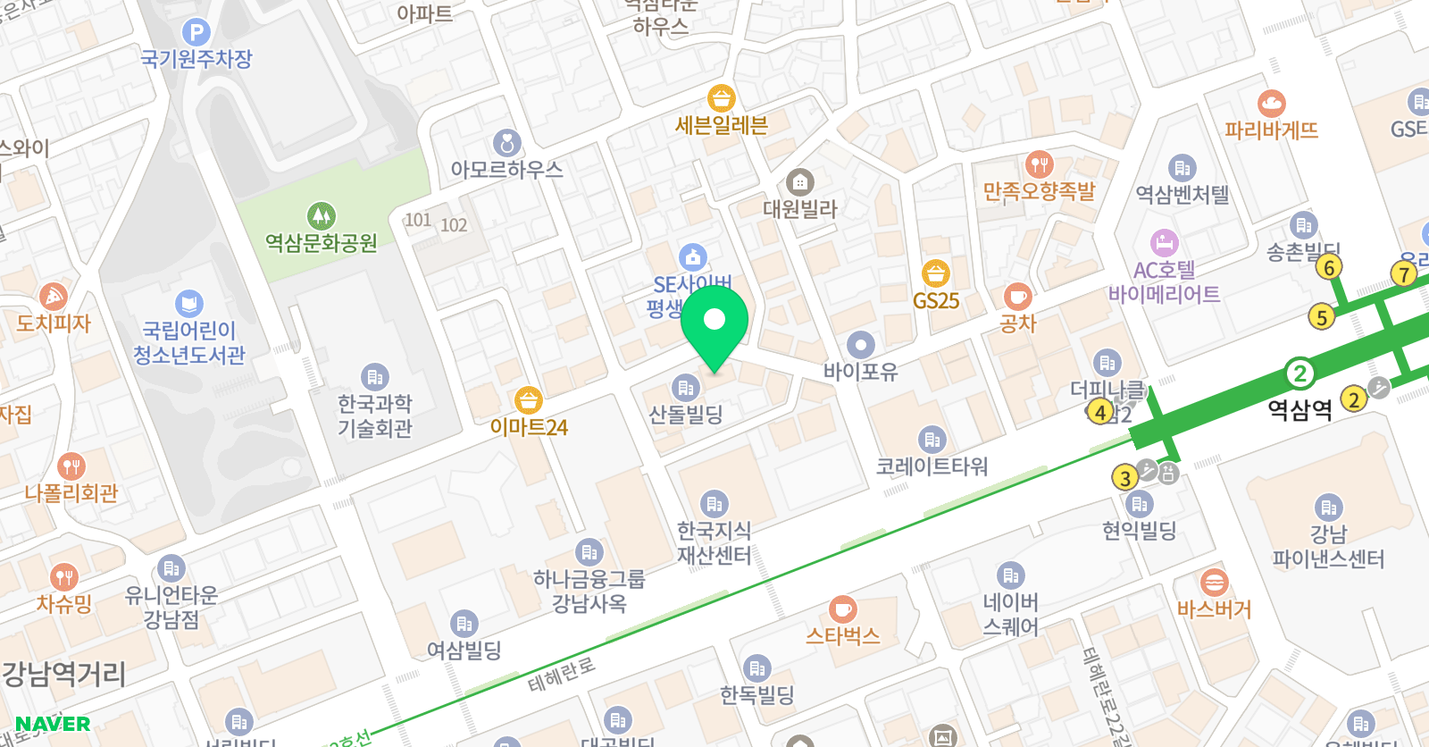 뮤닥터아카데미 강남점 위치
