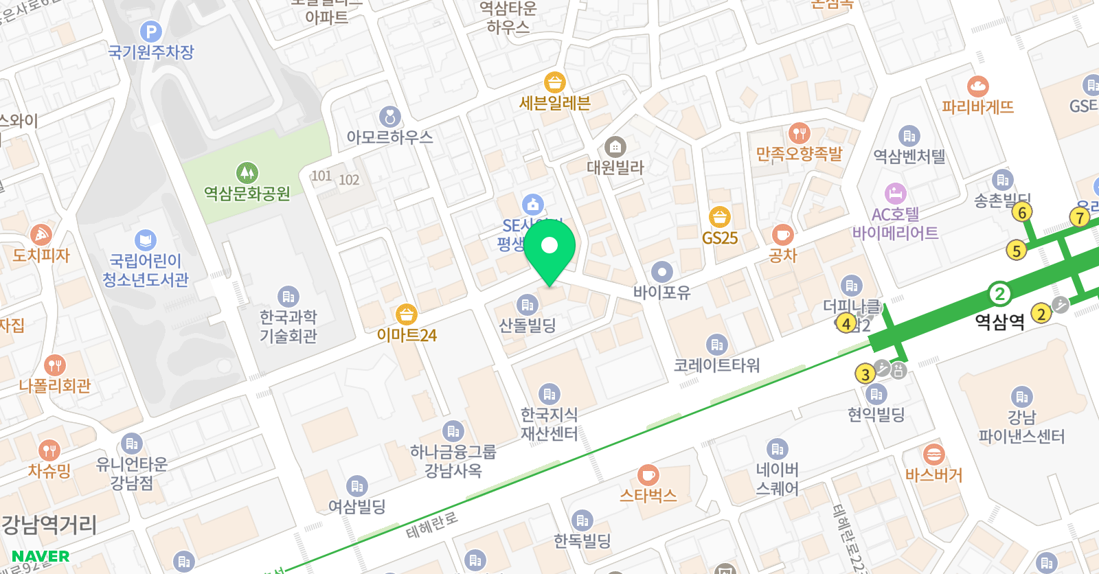 뮤닥터 강남점 본관 위치