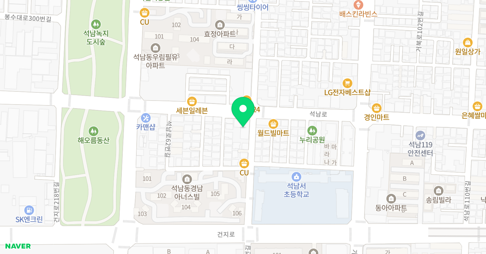 삼성영어 석남센터학원 위치