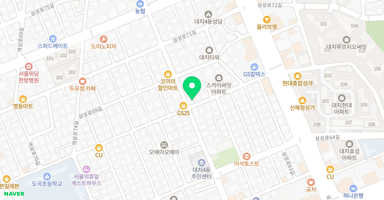 수앤수 수학학원 위치
