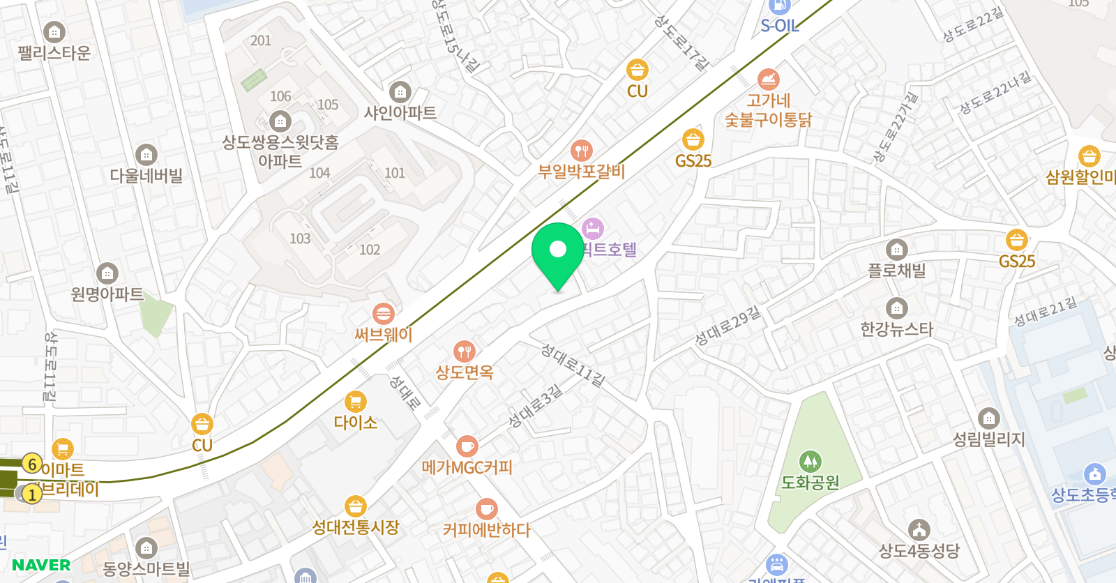 용인대슬기 태권도 위치