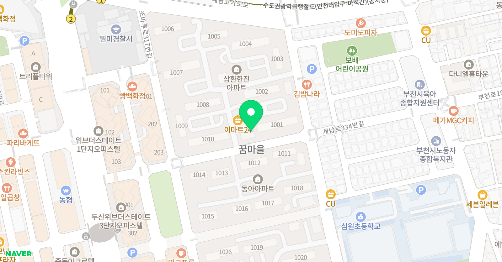 플라톤아카데미 독서논술교습소 신중동 위치