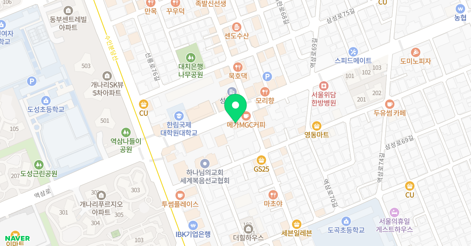 스파크 수학과학학원 위치