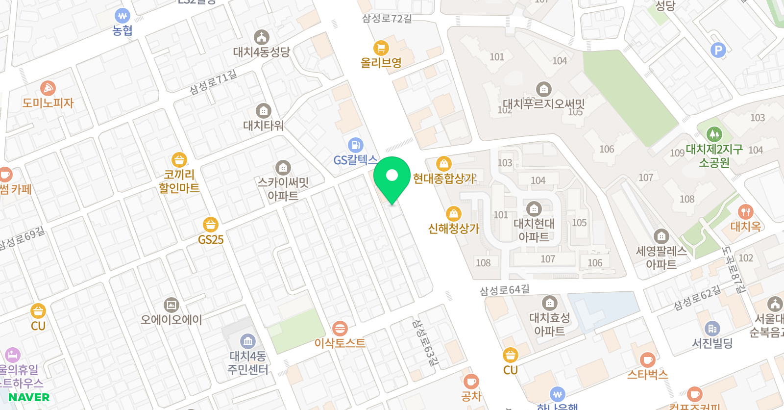 하다 수학학원 위치