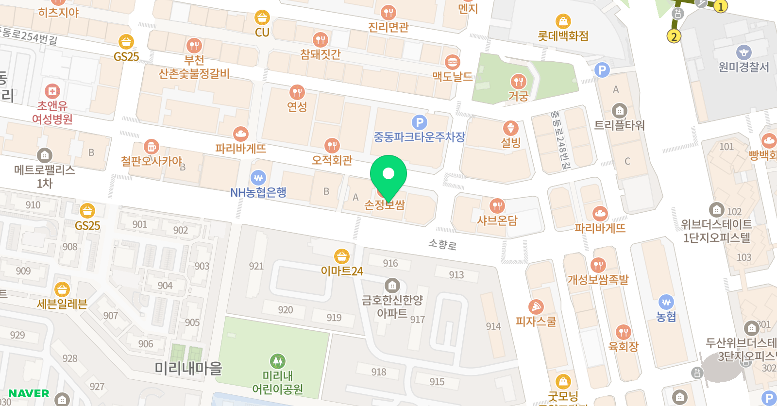 중동리딩뱅크 위치