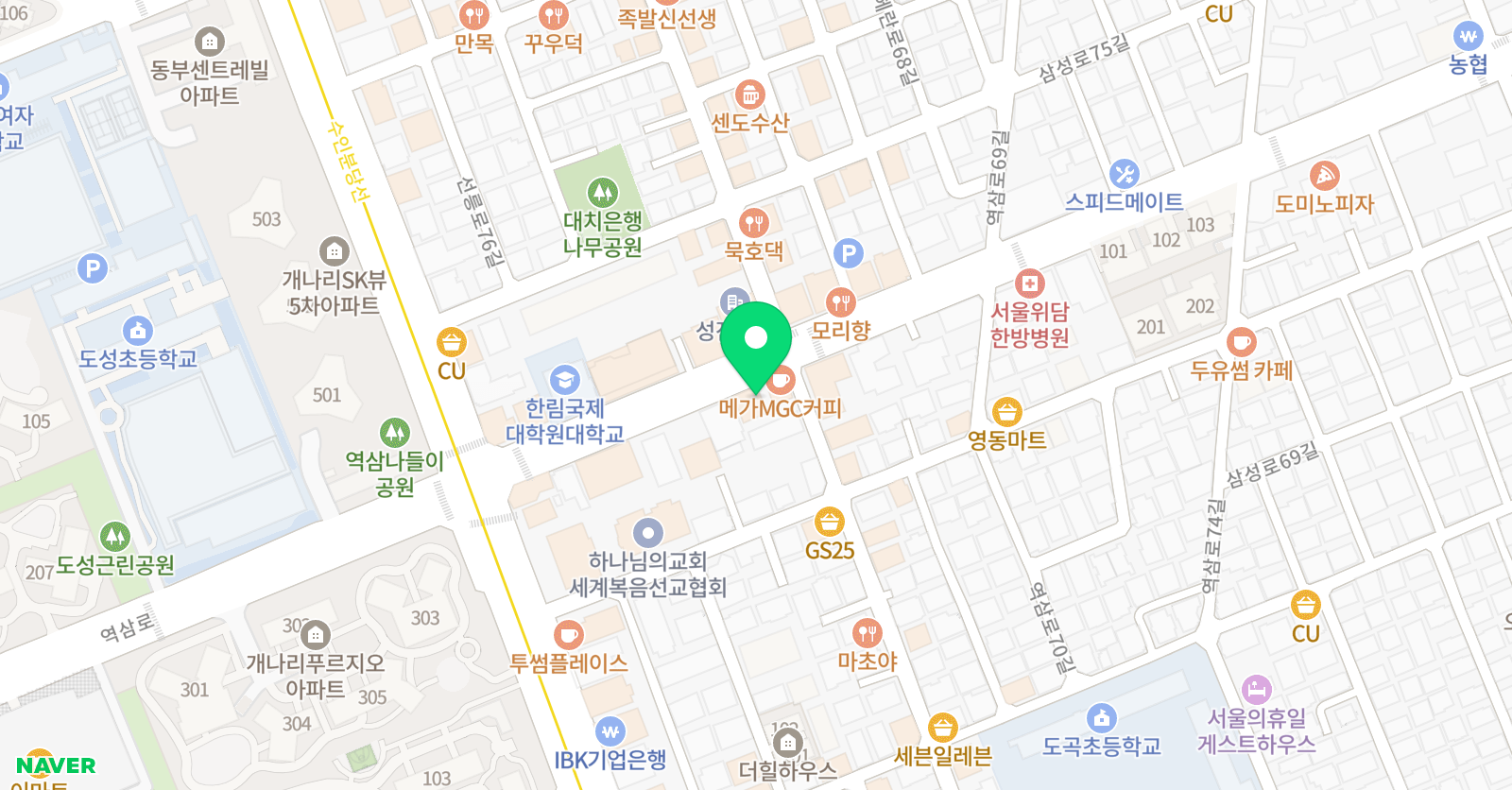 랩 미술학원 강남본원 위치