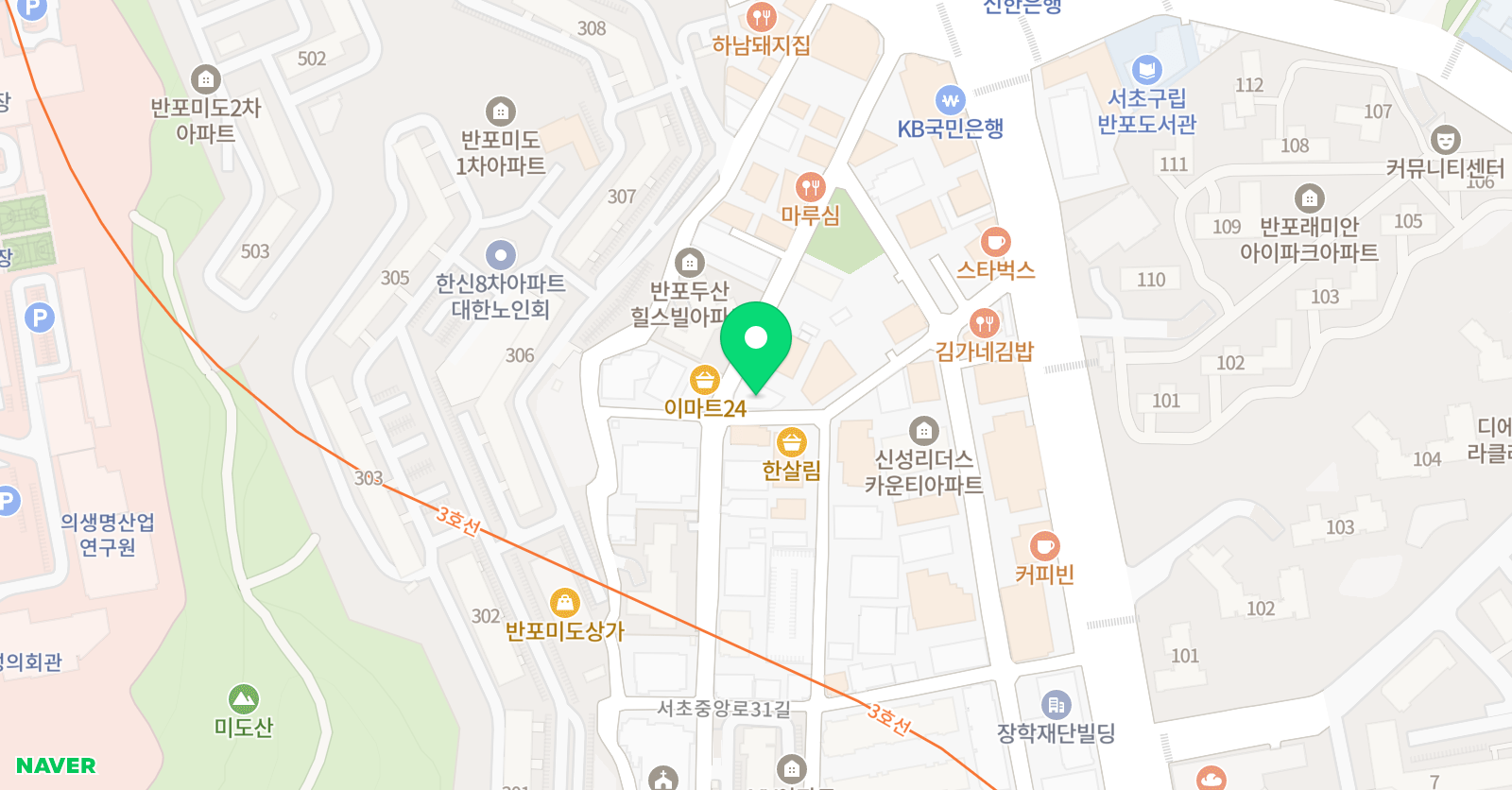 청담 어학원 서초브랜치 위치