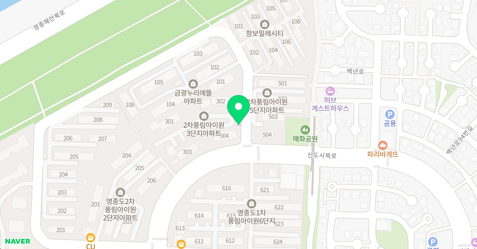 스마트해법 수학학원 운서풍림3차점 위치
