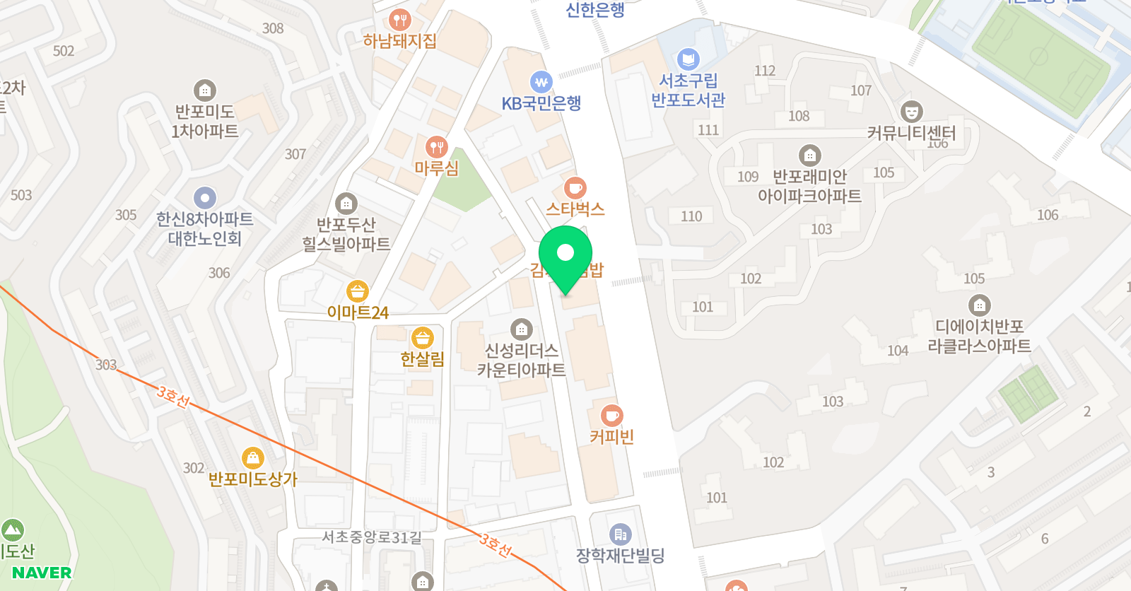 정상 어학원 서초 어학 ACE관 위치