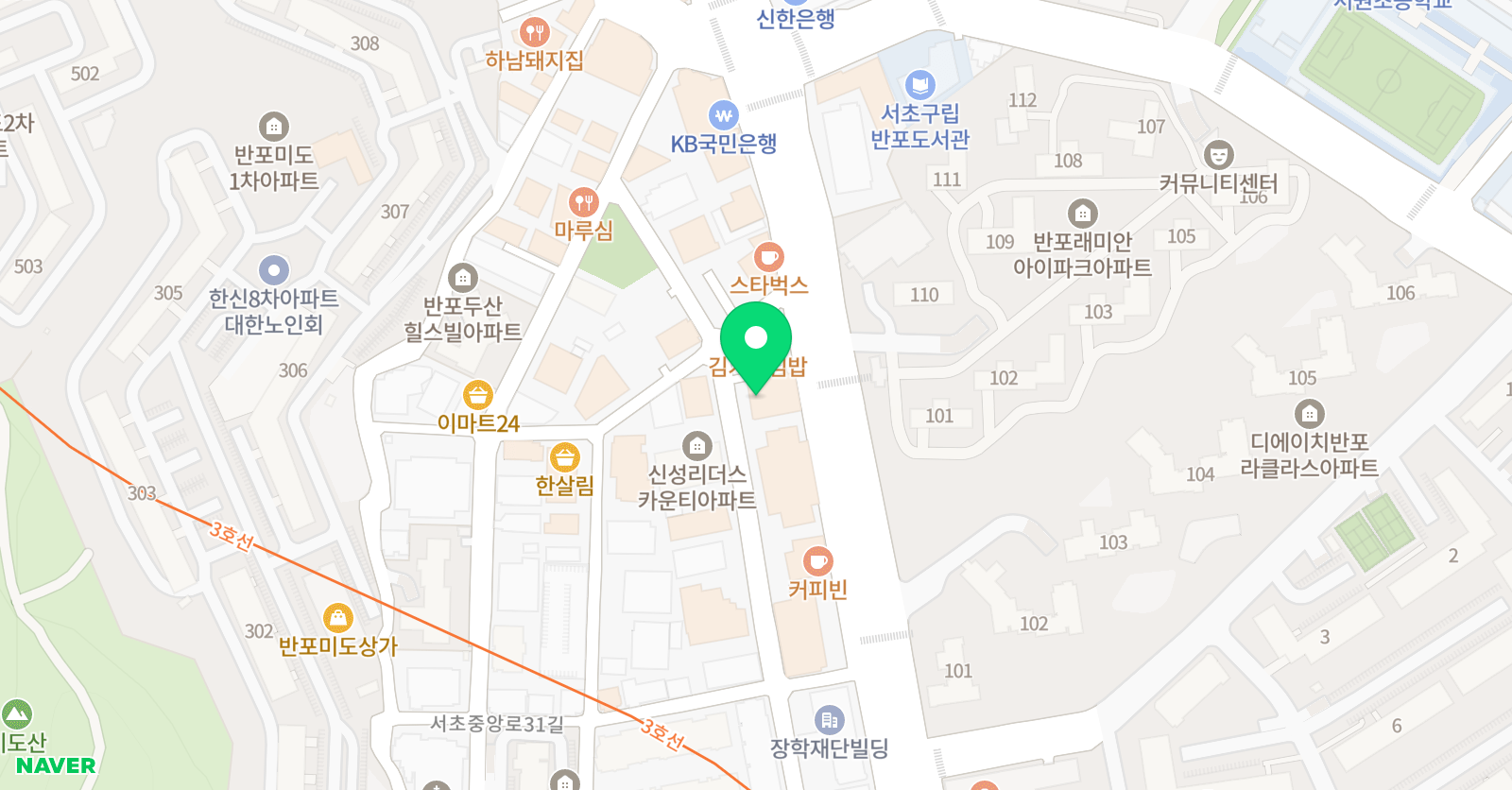 정상 어학원 서초분원 위치