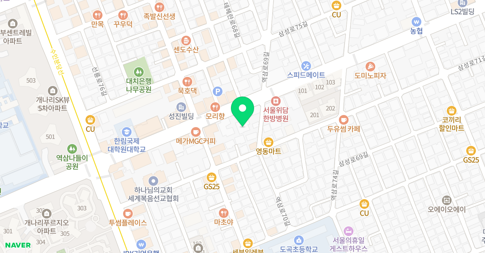 인터프렙 SATACT학원 강남본원 위치