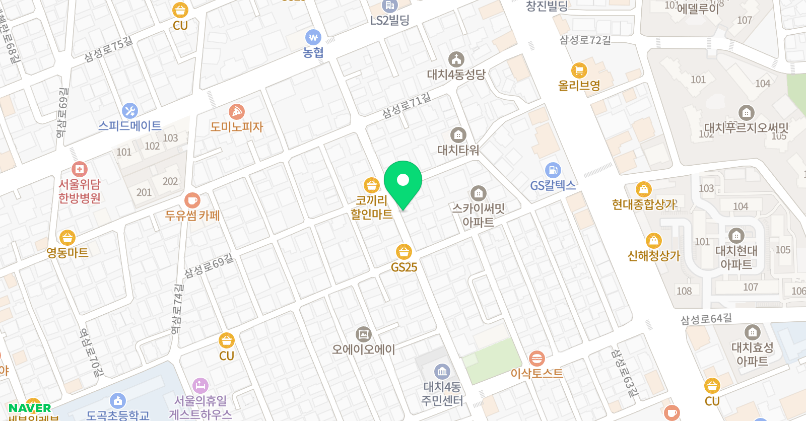 심화랑 수학학원 위치