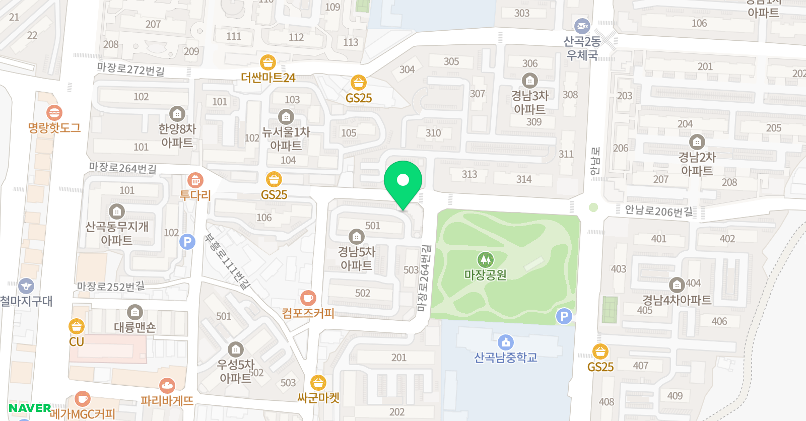 스마트해법 수학 인천산곡경남5차점 위치