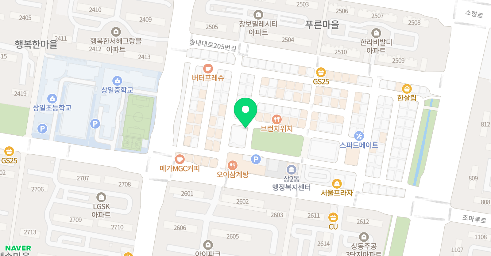 쉬울것같은 수학학원 위치
