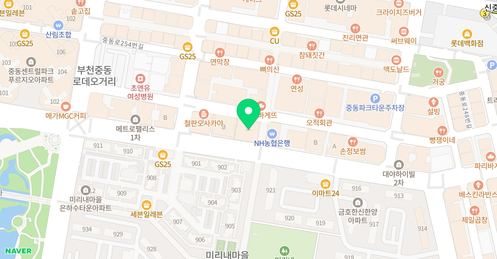 한솔플라톤 부천중등미리내 독서토론논술교습소 위치