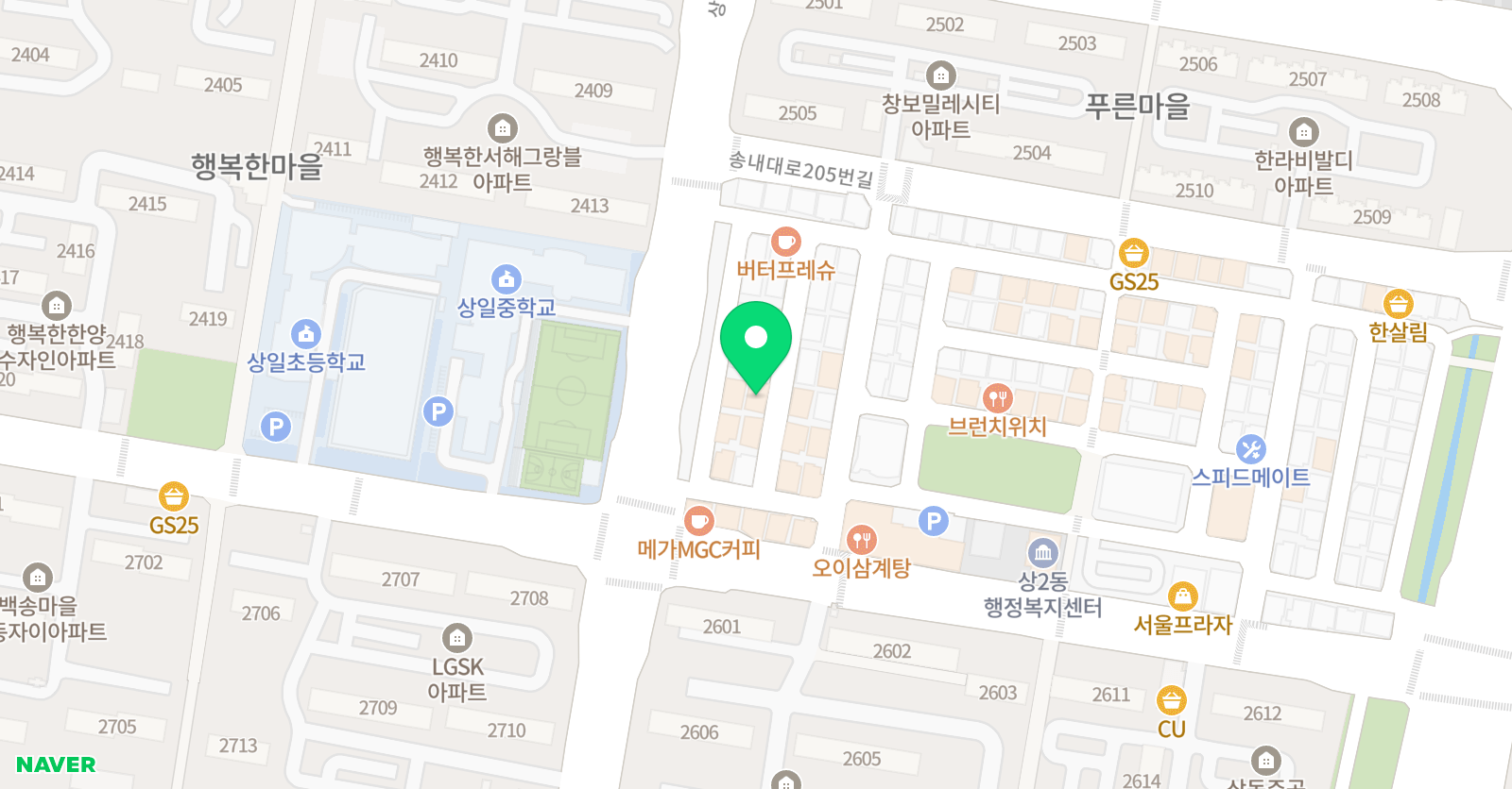 나의예술정원 위치