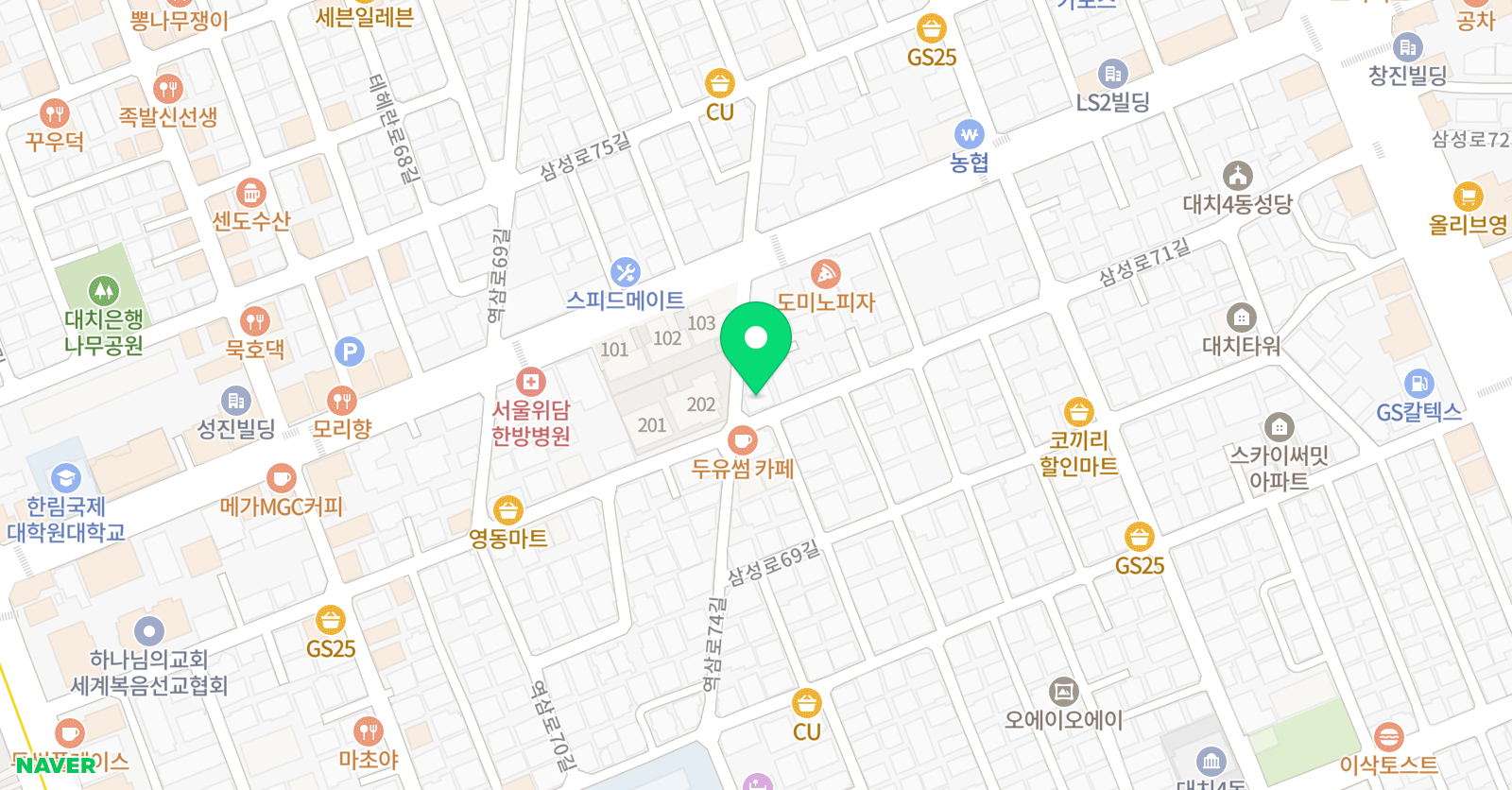 페인팅 미술학원 위치