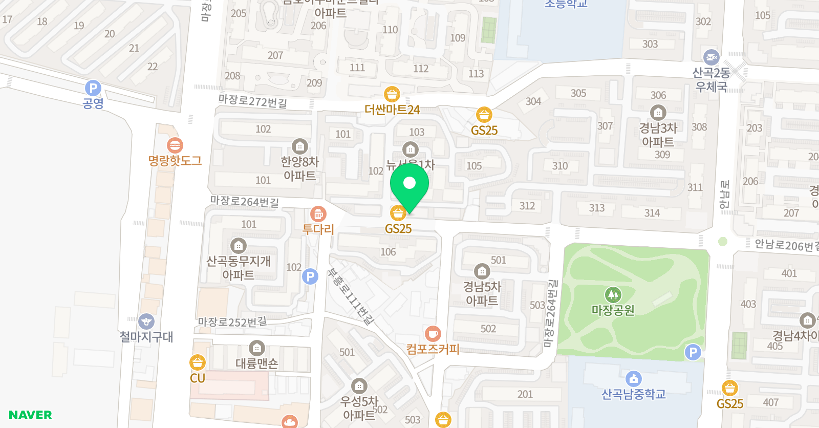 책통클럽 인천부평산곡센터 위치