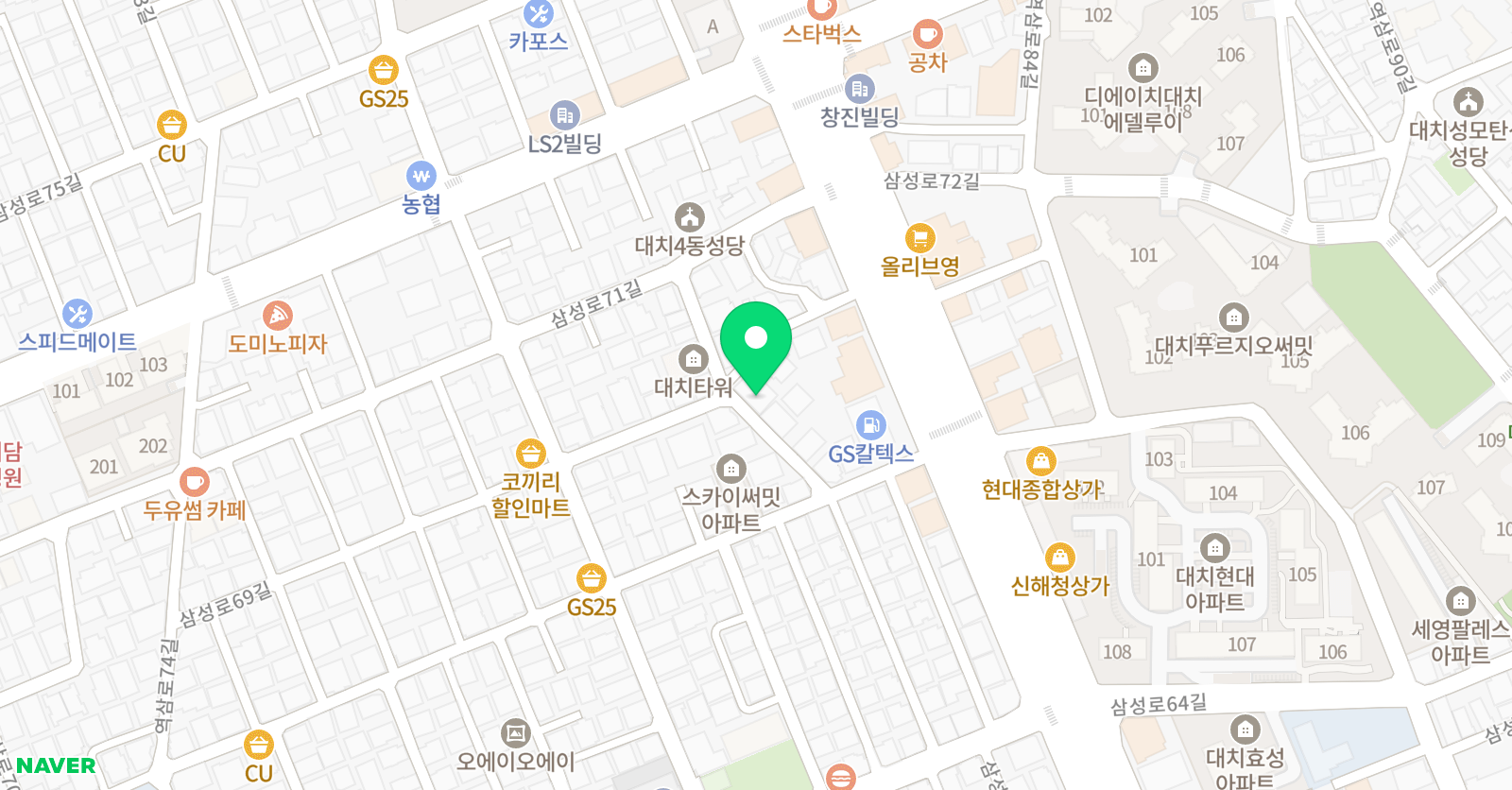 다즐 수학학원 위치