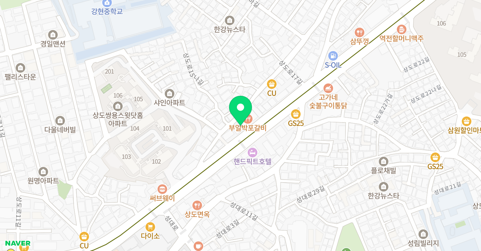 DYB최선 어학원 동작캠퍼스 위치