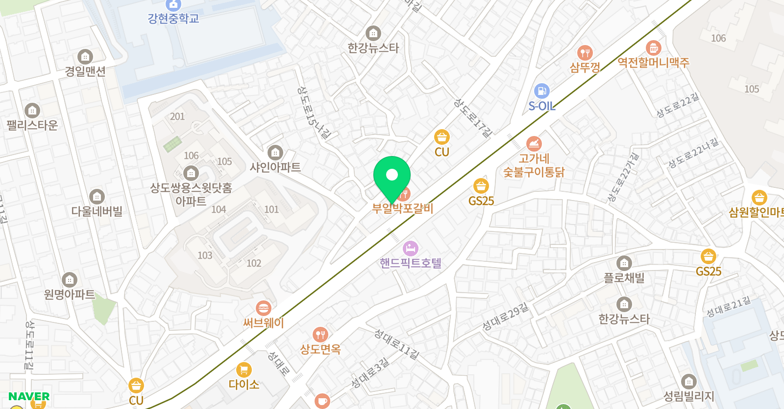 DYB최선어학원 CREO 상도캠퍼스 위치