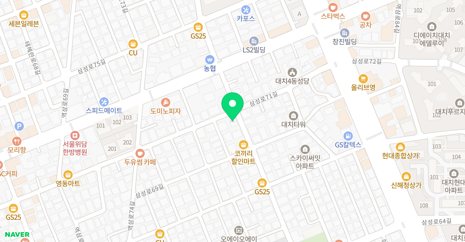 황수비 수학학원 위치
