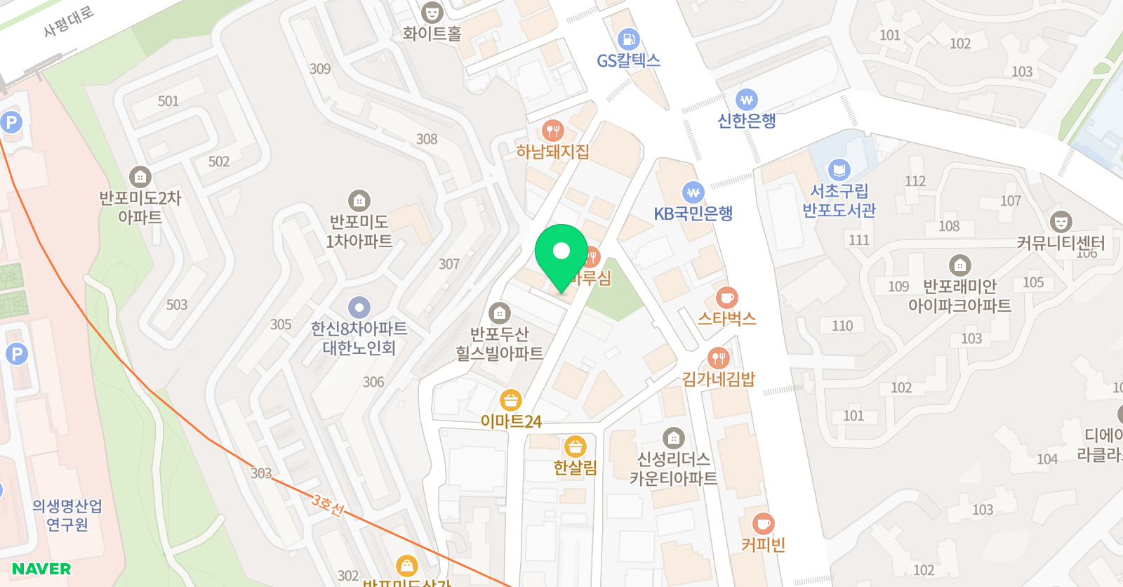 오라 수학학원 위치