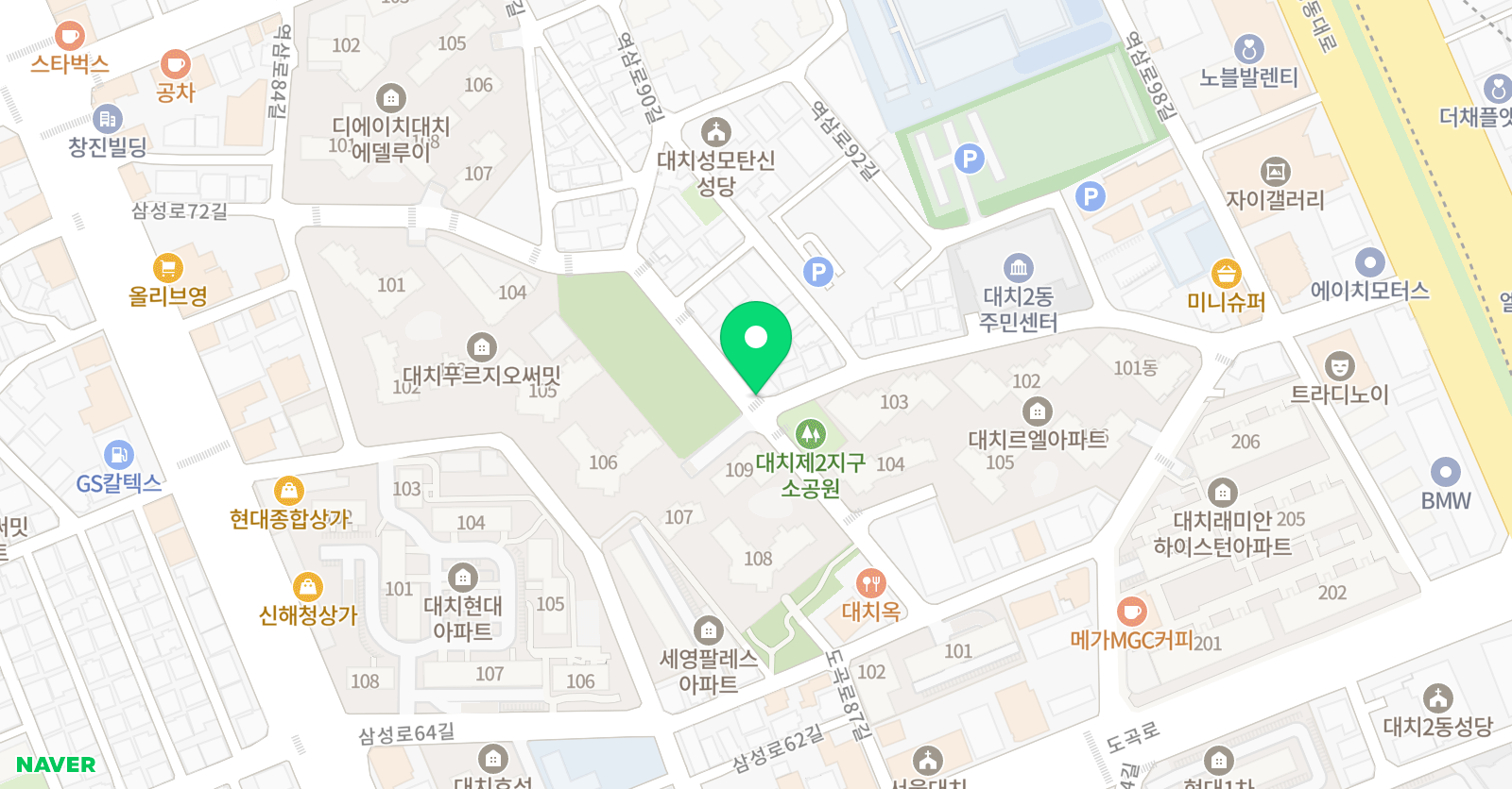 필아트 미술학원 대치점 위치