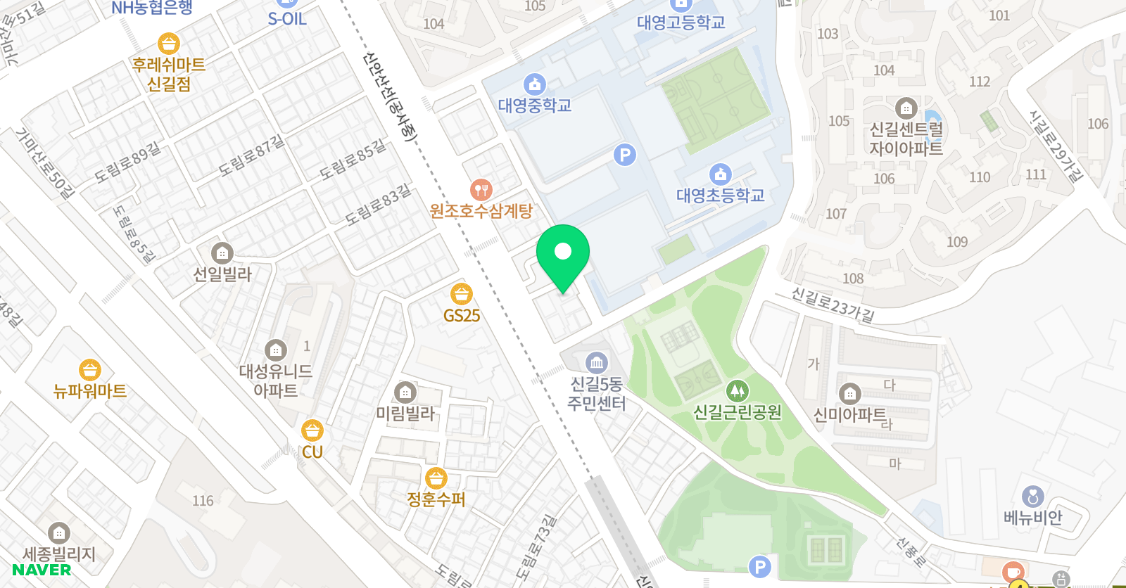 3030영어 더베스트 학원 위치