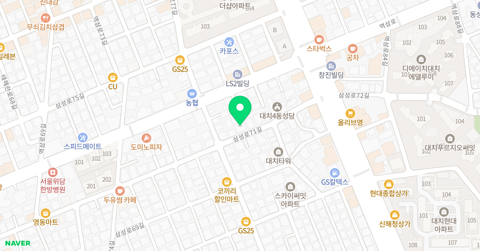 비컴 어학원 대치캠퍼스 위치