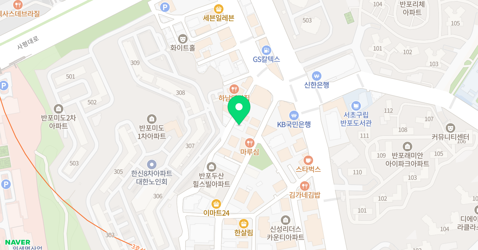 리드인 삼호가든사거리센터 위치