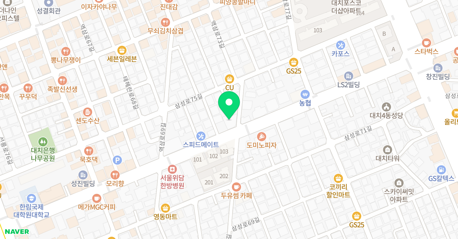 돌파 수학학원 중등2관 위치