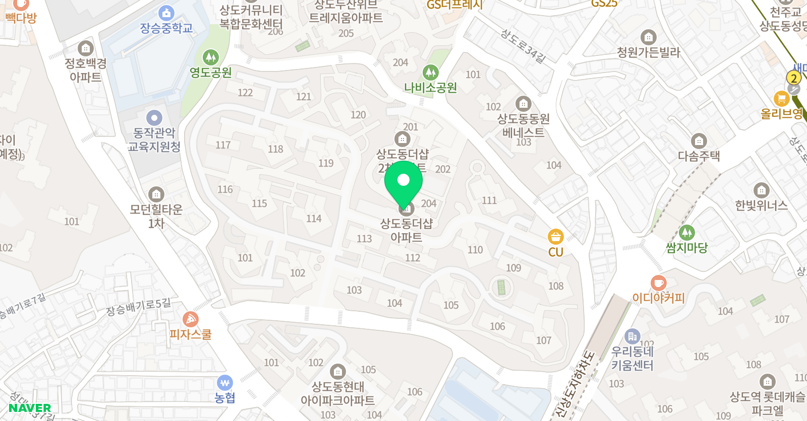 경희대효 태권도 신상도점 위치