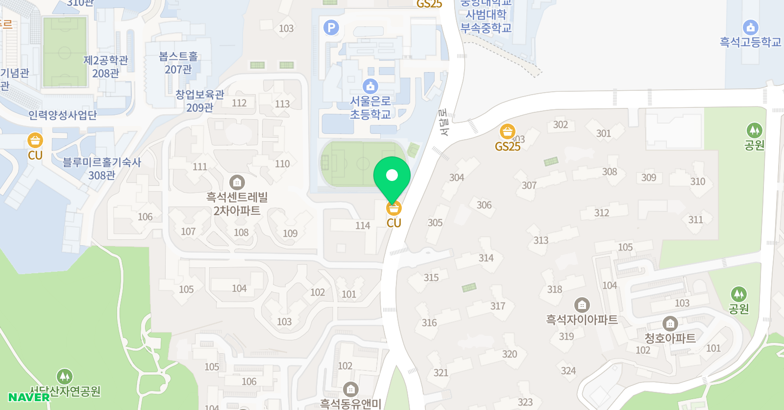 뮤엠 영어 흑석은로점 위치